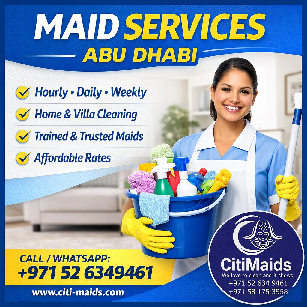 Part-Time Maid Services in Abu Dhabi – Flexible Home Cleaning Solutions